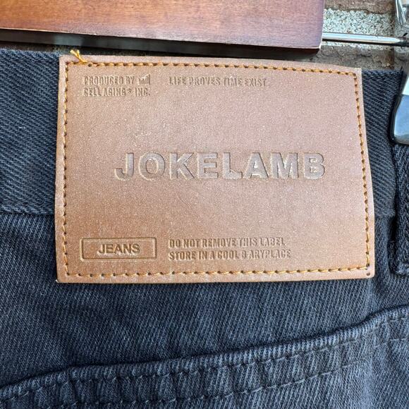 Jokelamb NWT High Rise Wide Leg Cuffed Denim Jeans Size M (W32/33) Y2K - Picture 4 of 6